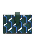 ROSA.K MONOGRAM ACCORDION WALLET BLUE MOUNTAIN